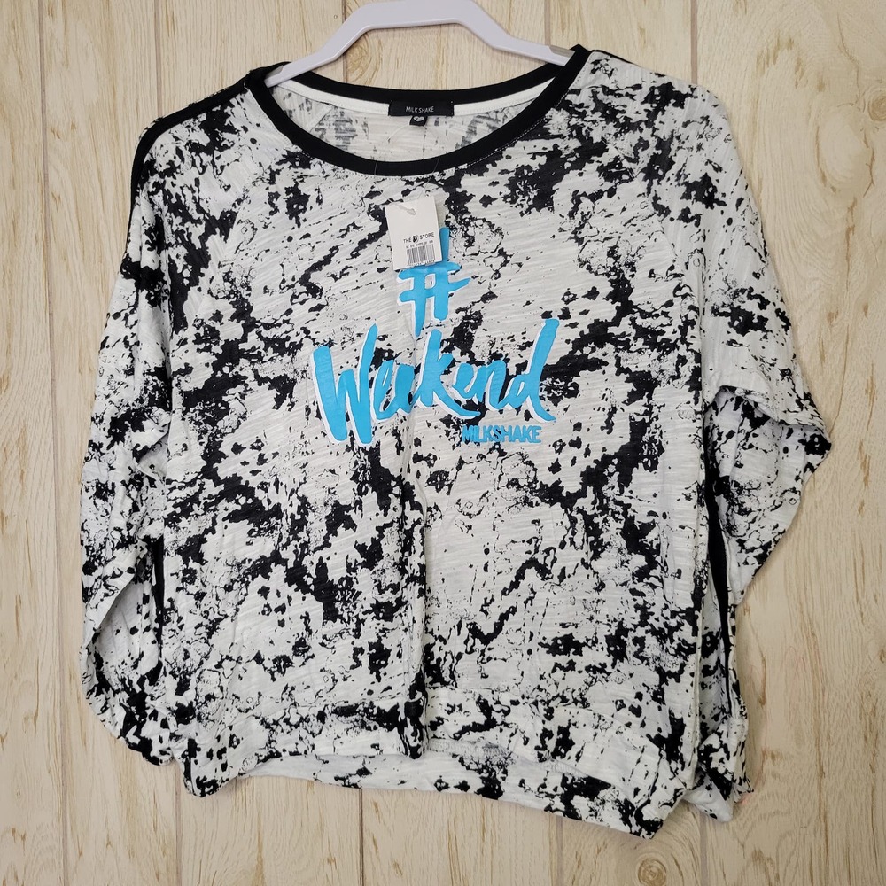Milkshake #weekend Pullover Sweater L